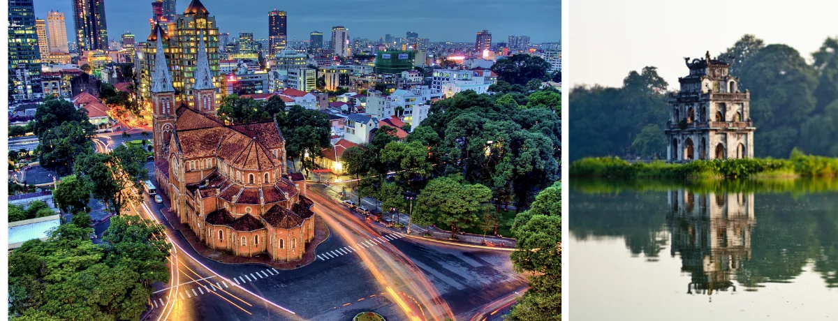 Hanoi to Ho Chi Minh City route