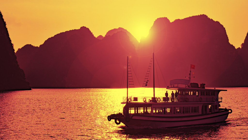 Ha Long Bay limestone islands as a long day trip option from Hanoi