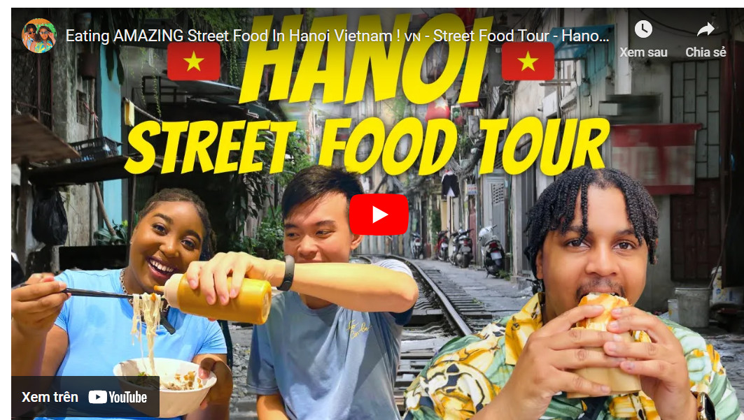 Eating street foo in Vietnam @travelholic Eating AMAZING Street Food In Hanoi!